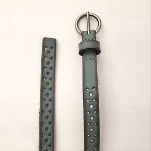 Teal Genuine Leather Belt